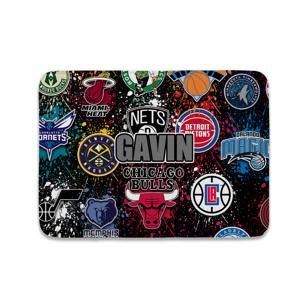 PERSONALIZED FLOOR MAT-NBA SPLATTER TEAMS